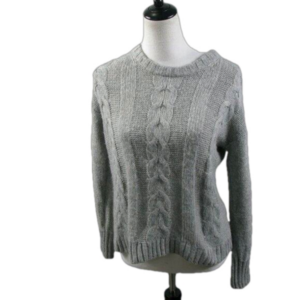 Banana Republic Gray Cable Knit Sweater Size XS